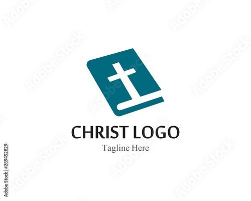 Christ logo or icon template simple creative design
