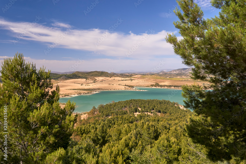Guadalhorce reservoir. Province of Malaga, Spain.