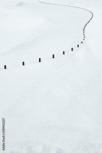 empty road with snow