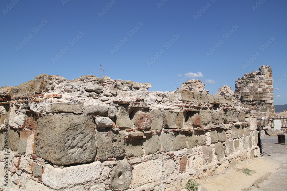 Western fortress wall in Nesebar, Bulgaria