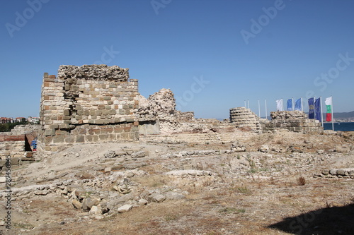 Western fortress wall in Nesebar, Bulgaria