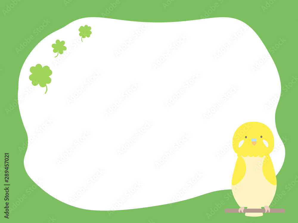 黄色いセキセインコクローバー 黄色いセキセインコクローバー