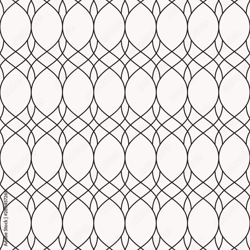 Fototapeta premium Curve linear vector pattern, repeating linear abstract. pattern is on swatch panel.