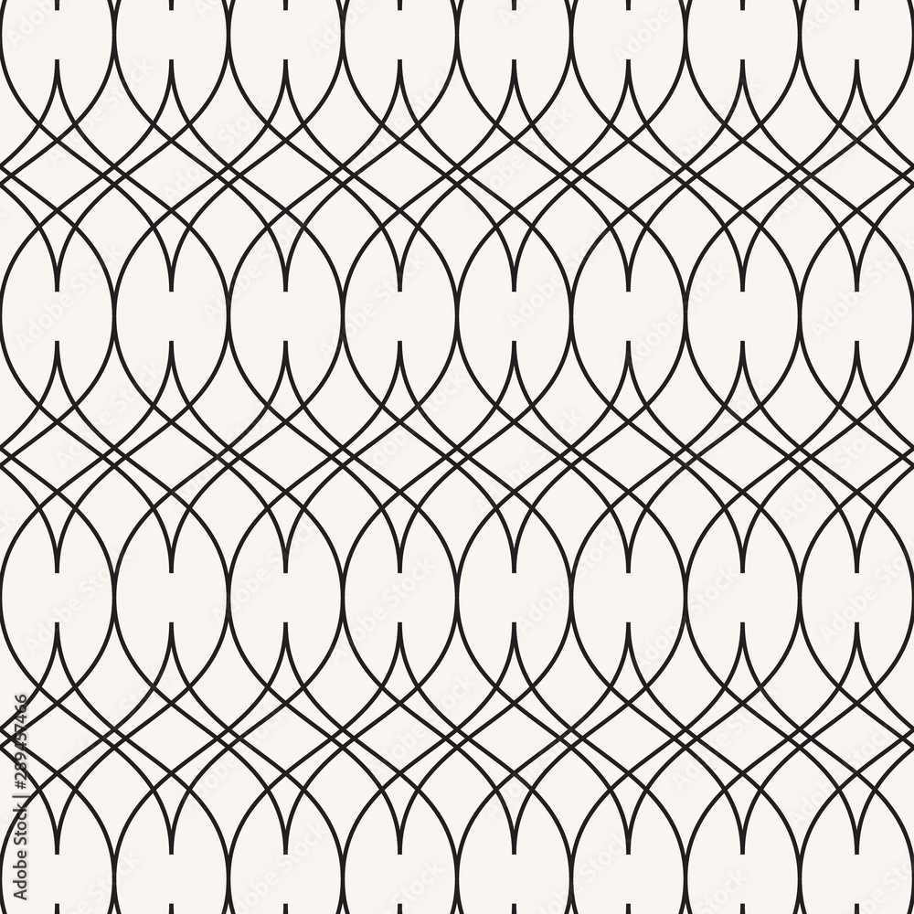 Fototapeta premium Curve linear vector pattern, repeating linear abstract. pattern is on swatch panel.