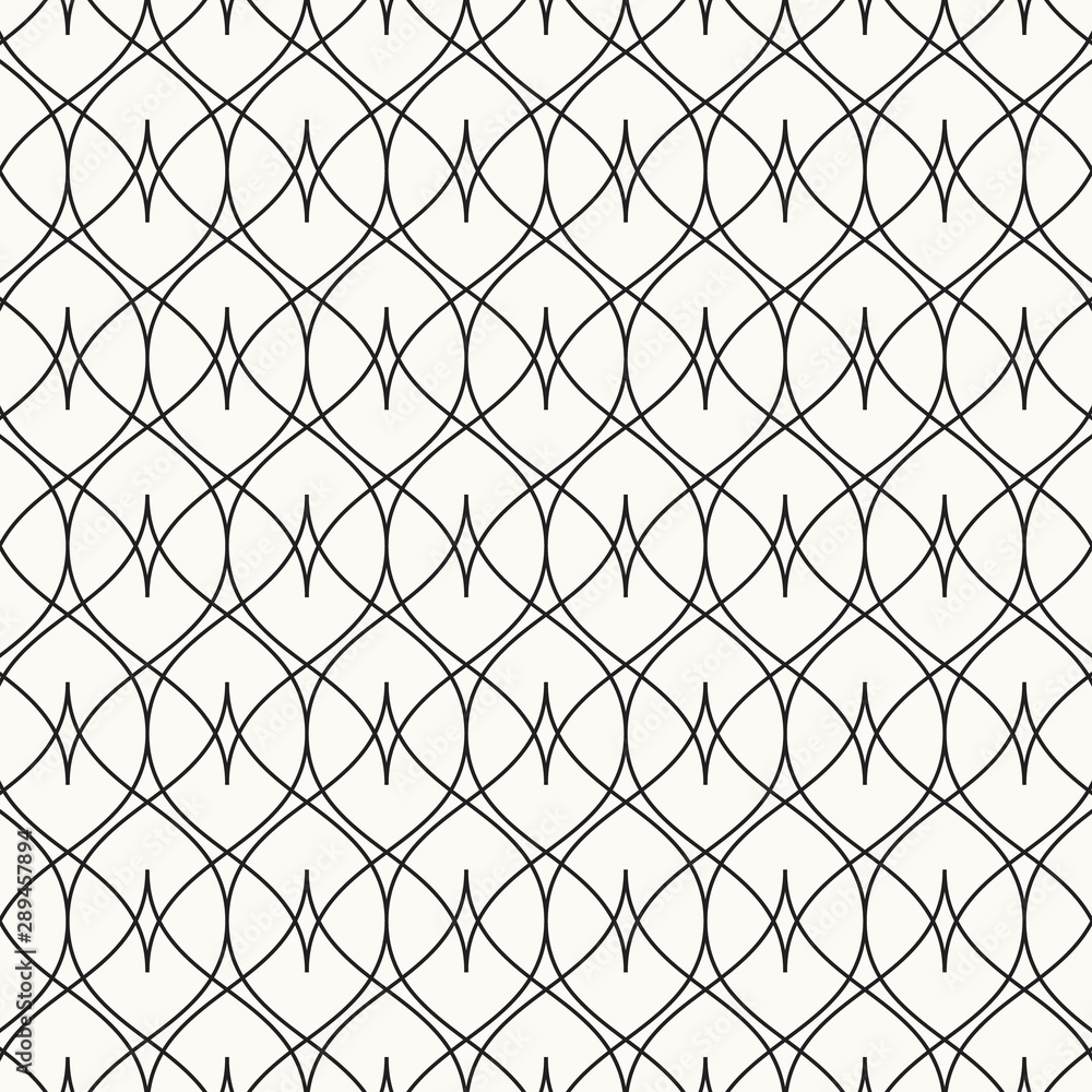 Fototapeta premium Curve linear vector pattern, repeating linear abstract. pattern is on swatch panel.