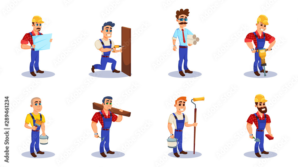 People Working as Engineer, Builder and Repairman.