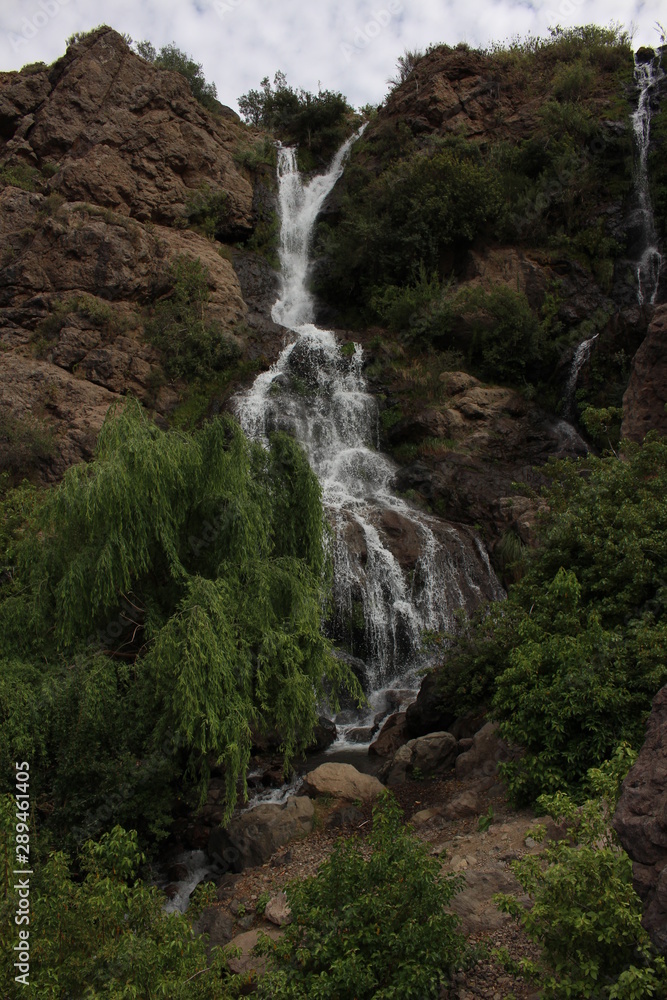 Little waterfall in the central Andes of Chili