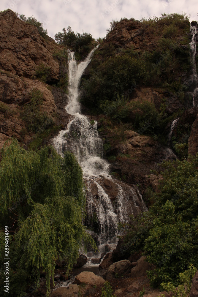 Little waterfall in the central Andes of Chili Little waterfall in the central Andes of Chili