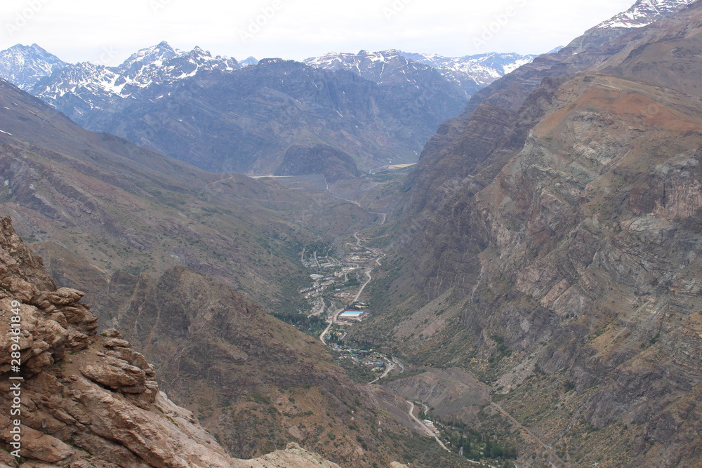 Valley in the Andes of Central Chile Valley in the Andes of Central Chile