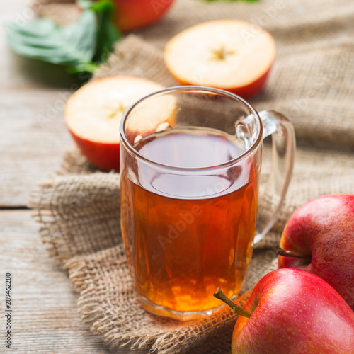 Fresh organic apple juice, harvest autumn fall concept