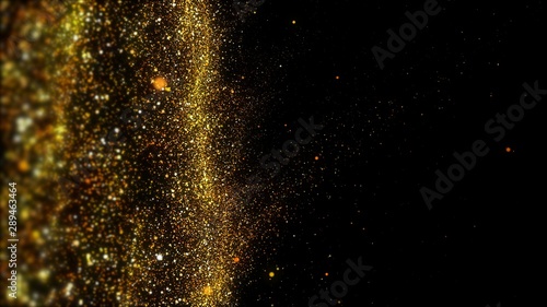 Wallpaper Mural The golden dust spread like waves of water. A pile of golden sand near the left of the picture frame Torontodigital.ca