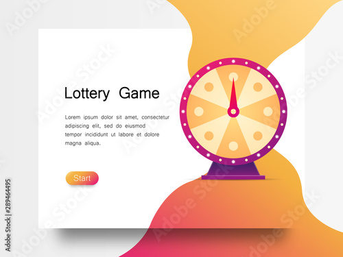 Colorful wheel of luck or fortune infographic. Vector illustration. Online casino background. Lotary game.