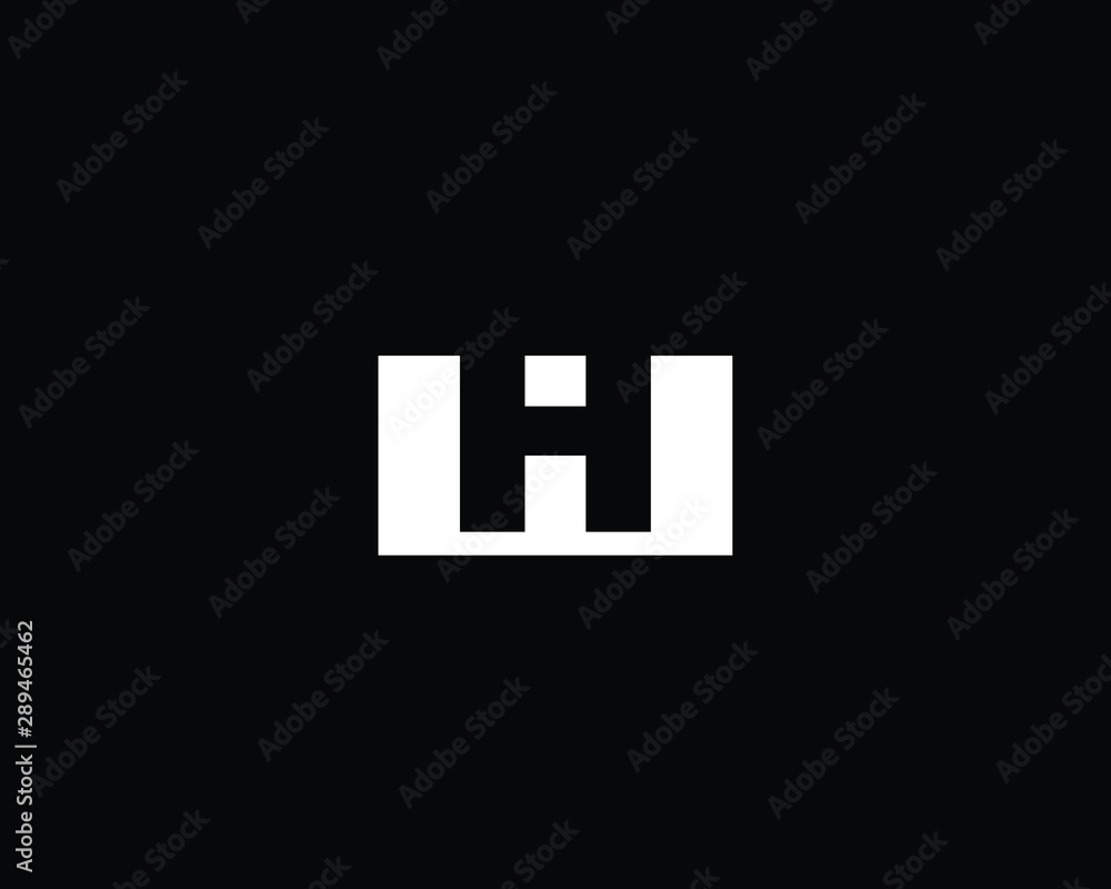 Creative Professional Trendy Letter WH HW Logo Design in Black and White Color , Initial Based Alphabet Icon Logo Creative Professional Trendy Letter WH HW Logo Design in Black and White Color , Initial Based Alphabet Icon Logo