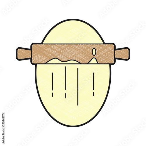 bread dough design vector with texture colors