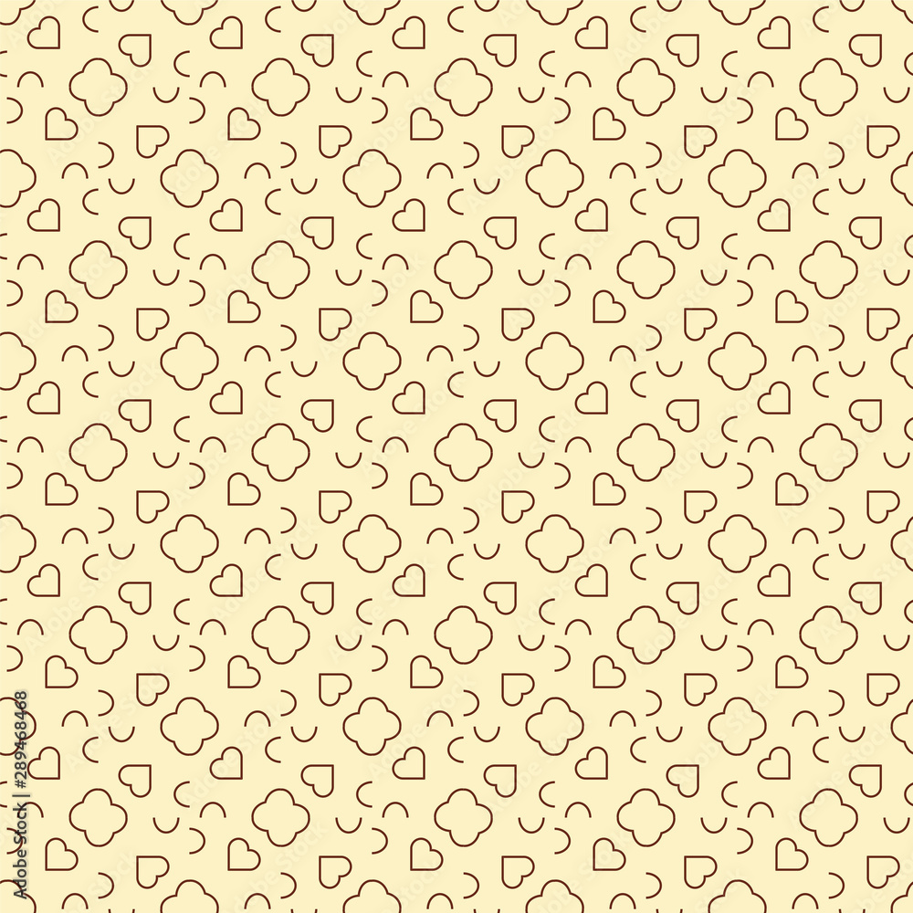 Simple seamless abstract pattern on a light coloured background