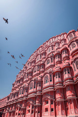 Fotobehang Koraal Hawa Mahal paleis in Jaipur  © Peerawat