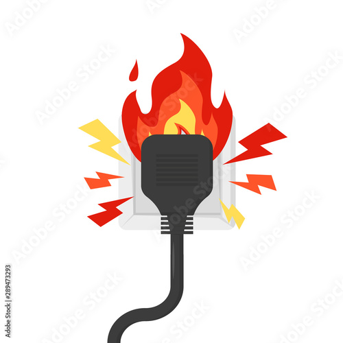 fire rosette on fire, vector in flat