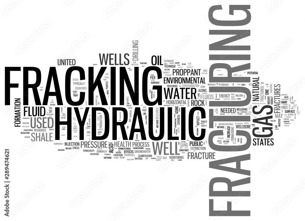 Fracking - Hydraulic Fracturing words Fracking - Hydraulic Fracturing words