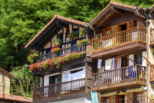 traditional basque houses of Pasajes,Basque country
