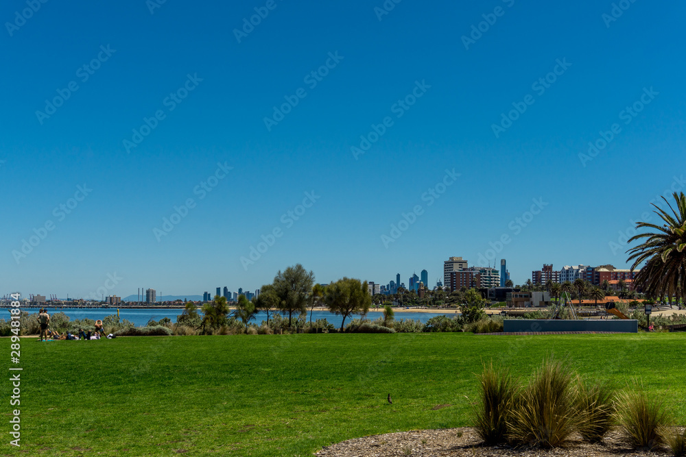 St Kilda with Melbourne Skyline in the background