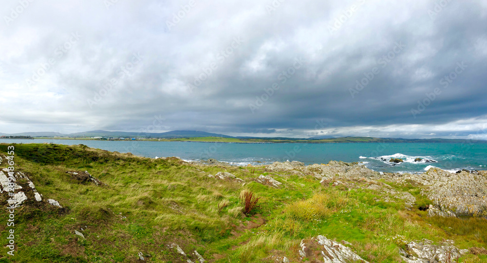 Fototapeta premium Ronaldsway Airport Isle of Man from St Michael's Isle British Isles