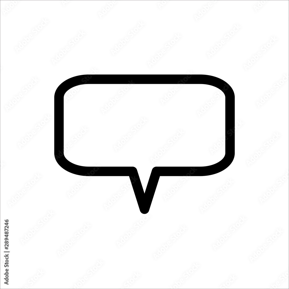 Naklejka premium Speech Bubble icon. symbol of Chatting, Comment or Message with trendy flat line style icon for web site design, logo, app, UI isolated on white background. vector illustration eps 10
