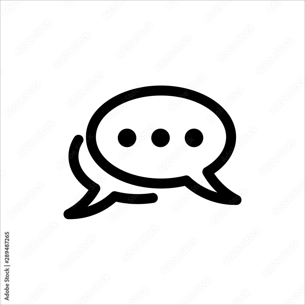 Speech Bubble icon. symbol of Chatting, Comment or Message with trendy flat line style icon for web site design, logo, app, UI isolated on white background. vector illustration eps 10 Speech Bubble icon. symbol of Chatting, Comment or Message with trendy flat line style icon for web site design, logo, app, UI isolated on white background. vector illustration eps 10
