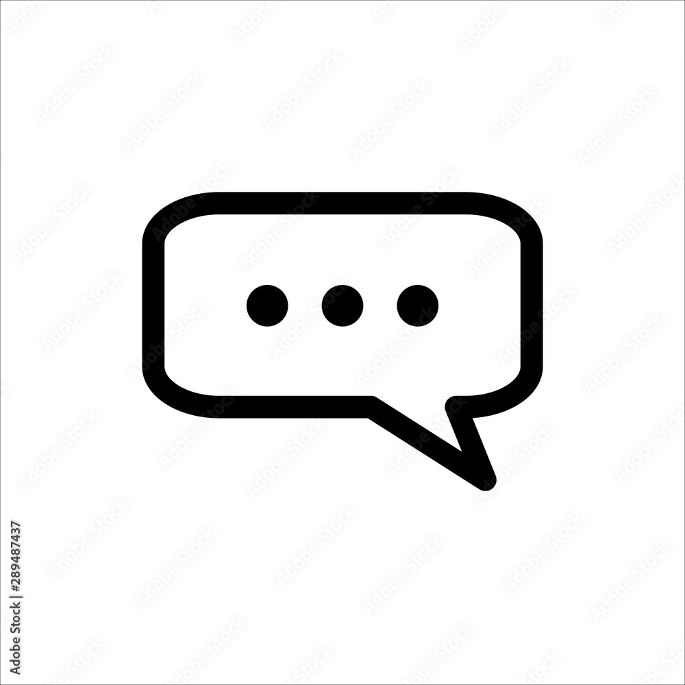 Speech Bubble icon. symbol of Chatting, Comment or Message with trendy flat line style icon for web site design, logo, app, UI isolated on white background. vector illustration eps 10 Speech Bubble icon. symbol of Chatting, Comment or Message with trendy flat line style icon for web site design, logo, app, UI isolated on white background. vector illustration eps 10