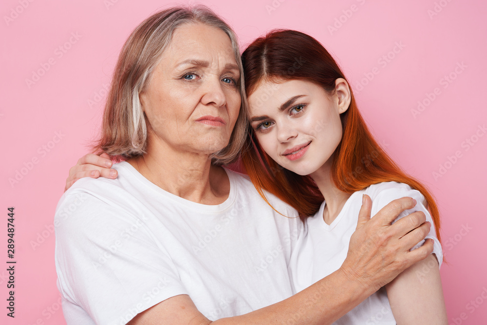 portrait of mother and daughter portrait of mother and daughter