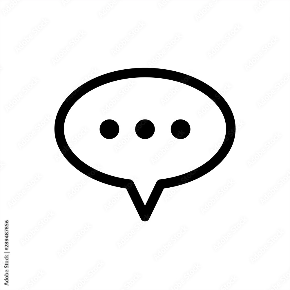 Speech Bubble icon. symbol of Chatting, Comment or Message with trendy flat line style icon for web site design, logo, app, UI isolated on white background. vector illustration eps 10 Speech Bubble icon. symbol of Chatting, Comment or Message with trendy flat line style icon for web site design, logo, app, UI isolated on white background. vector illustration eps 10