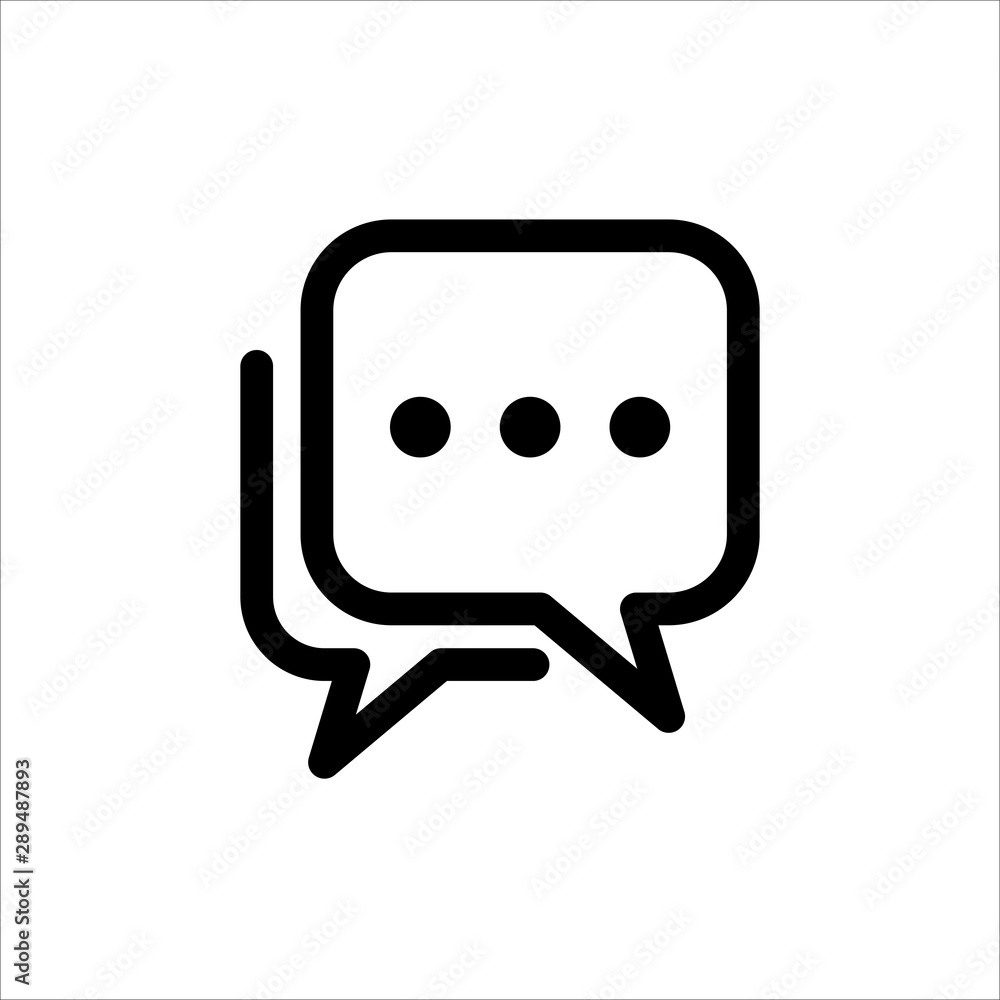 Speech Bubble icon. symbol of Chatting, Comment or Message with trendy flat line style icon for web site design, logo, app, UI isolated on white background. vector illustration eps 10 Speech Bubble icon. symbol of Chatting, Comment or Message with trendy flat line style icon for web site design, logo, app, UI isolated on white background. vector illustration eps 10