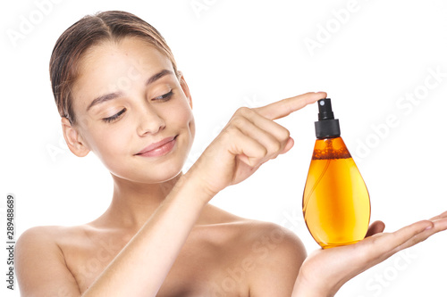 Beautiful woman shampoo