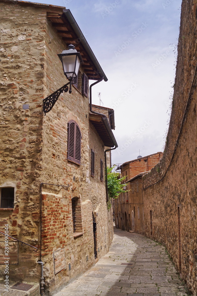 Typical street of Colle Val d'Elsa, Tuscany, Italy