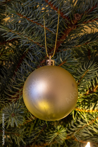 Christmas  Various Christmas tree ornaments with focus on Christmas tree balls