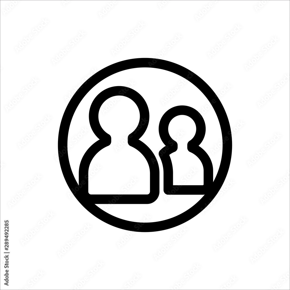 Group icon. symbol of business people or member profile with trendy flat style icon for web site design, logo, app, UI isolated on white background. vector illustration eps 10