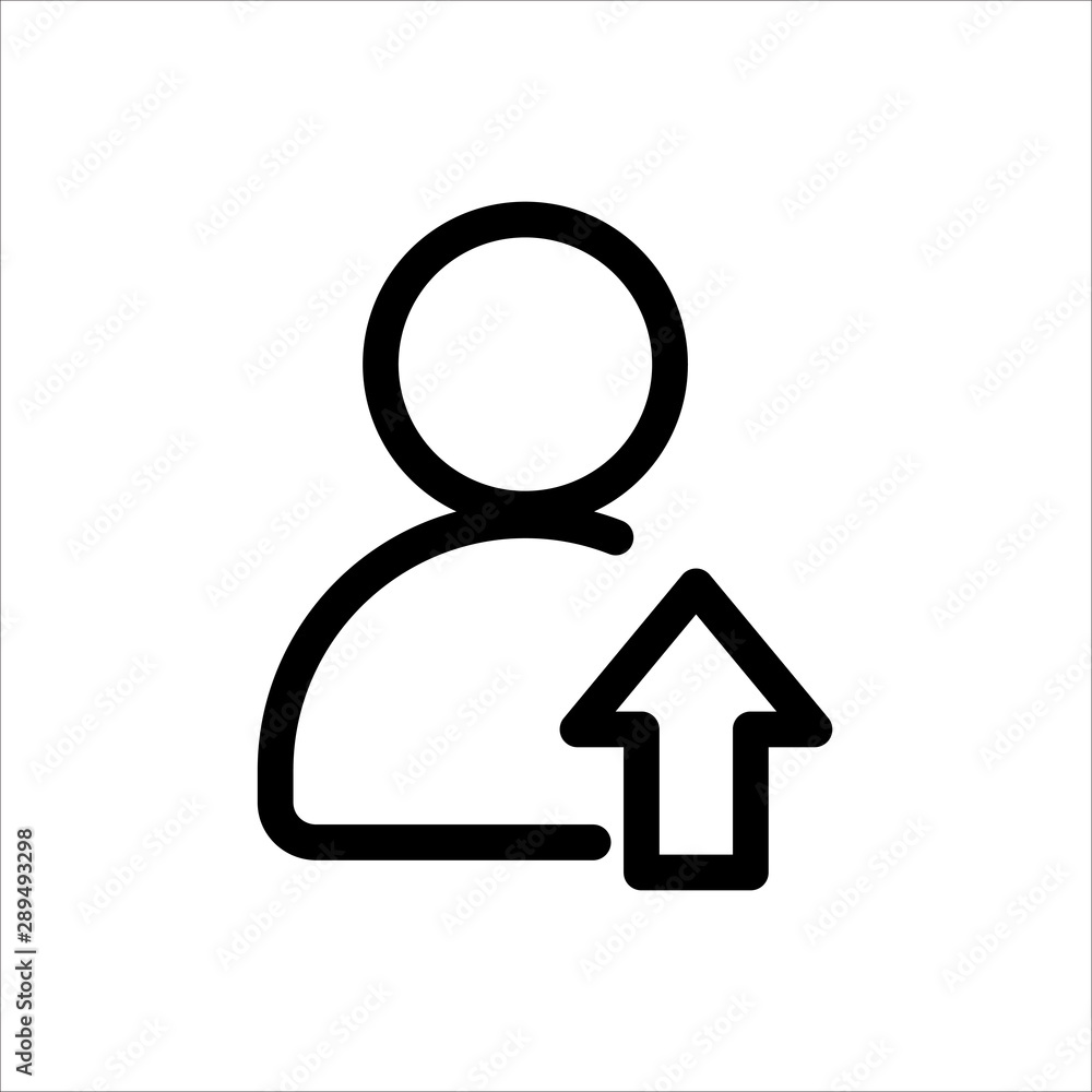 user with arrow up icon. symbol of business people with trendy flat style icon for web site design, logo, app, UI isolated on white background. vector illustration eps 10 user with arrow up icon. symbol of business people with trendy flat style icon for web site design, logo, app, UI isolated on white background. vector illustration eps 10