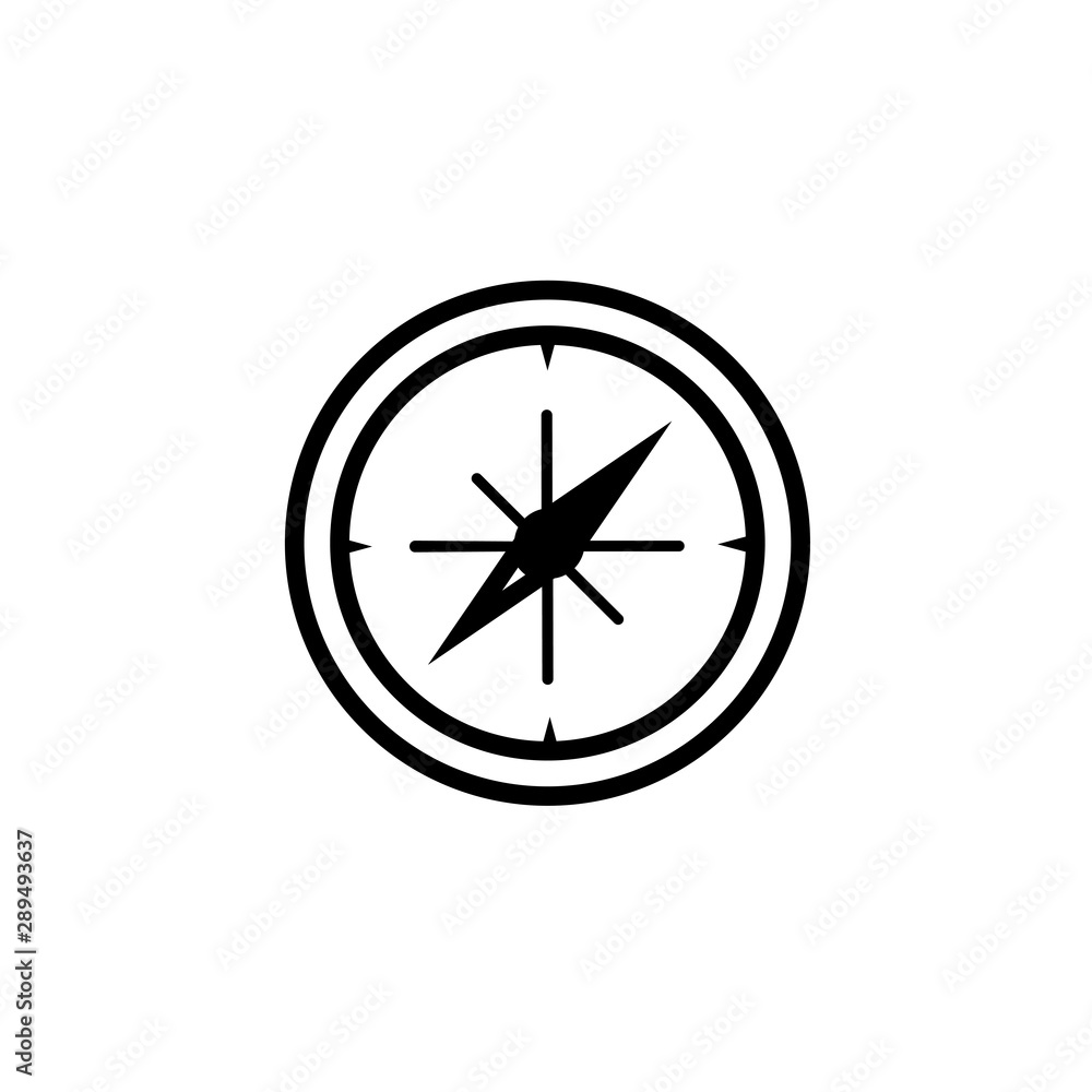 Compass Icon Vector. Simple flat symbol. Perfect Black pictogram illustration on white background. Compass Icon Vector. Simple flat symbol. Perfect Black pictogram illustration on white background.