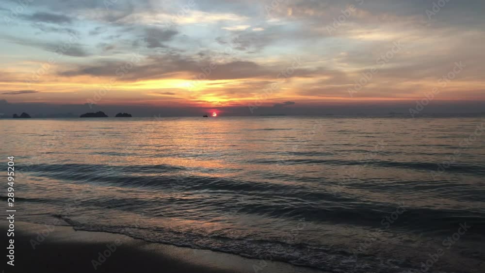 Sunset in Thailand. Evening sky. Tropical sea Sunset in Thailand. Evening sky. Tropical sea