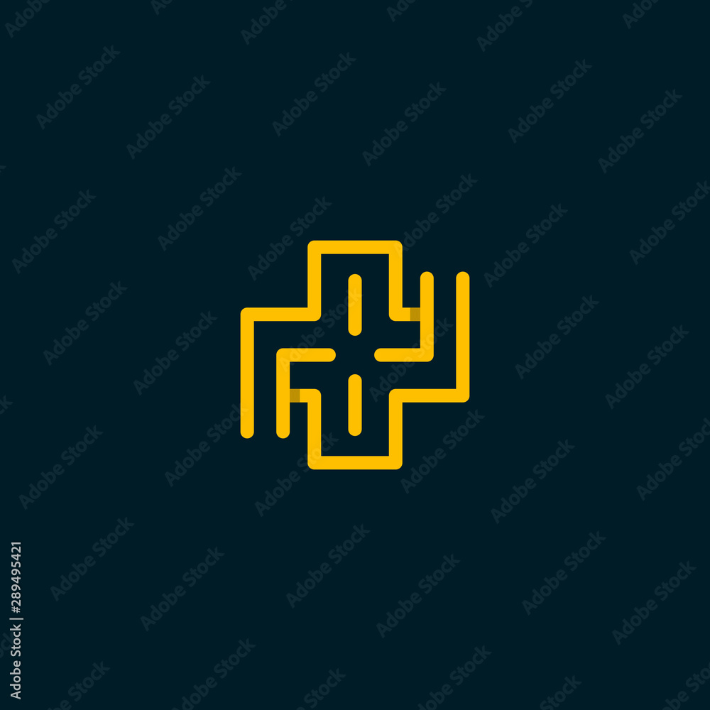 Fototapeta premium Plus Outline Abstract Creative Modern icon Logo Design Template Element Vector Illustration