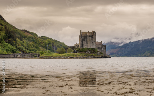 Wallpaper Mural Eilean Donan Castle Scotland landmark Scottish old fortress medieval lake bay bridge beautiful view long exposure Torontodigital.ca