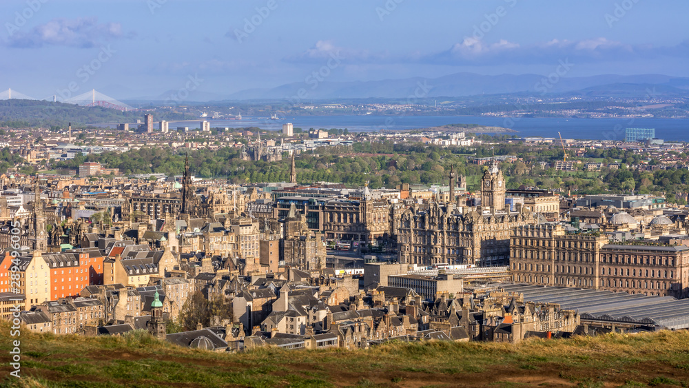 Edinburgh Scotland UK beautiful city landmark architecture old town medieval Nelson Monument