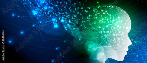 Conceptual technology illustration of artificial intelligence
