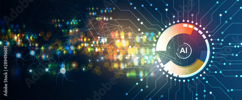 Conceptual technology illustration of artificial intelligence