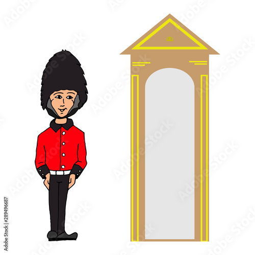 Stylized guardhouse at the entrance to the palace