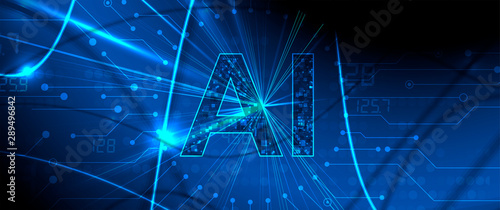 Conceptual technology illustration of artificial intelligence