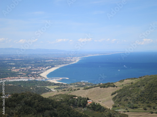 coastal line with blue sea in Europe