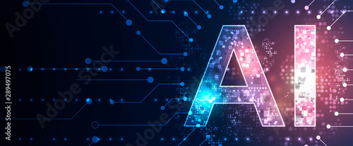 Conceptual technology illustration of artificial intelligence