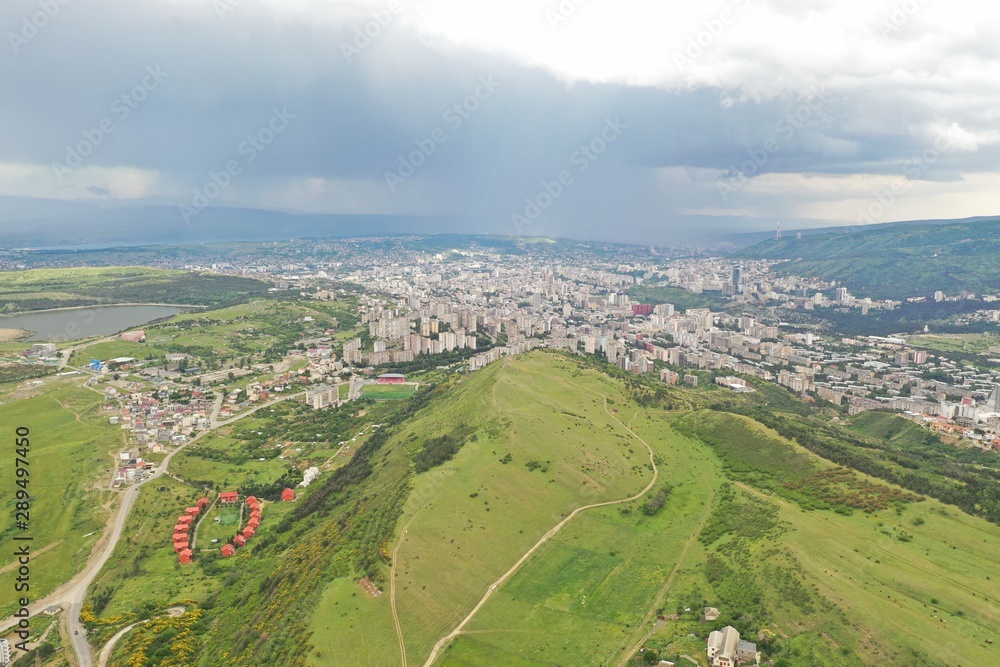 Tbilisi panorama whit lake and TV-tower