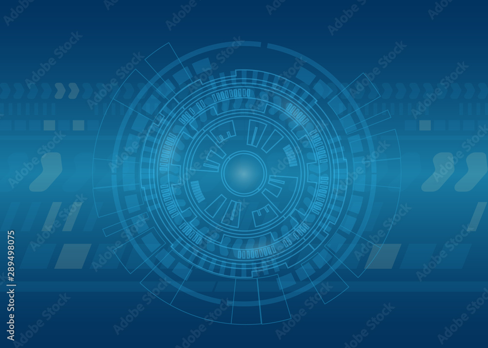 Abstract futuristic background on a blue background - vector illustration