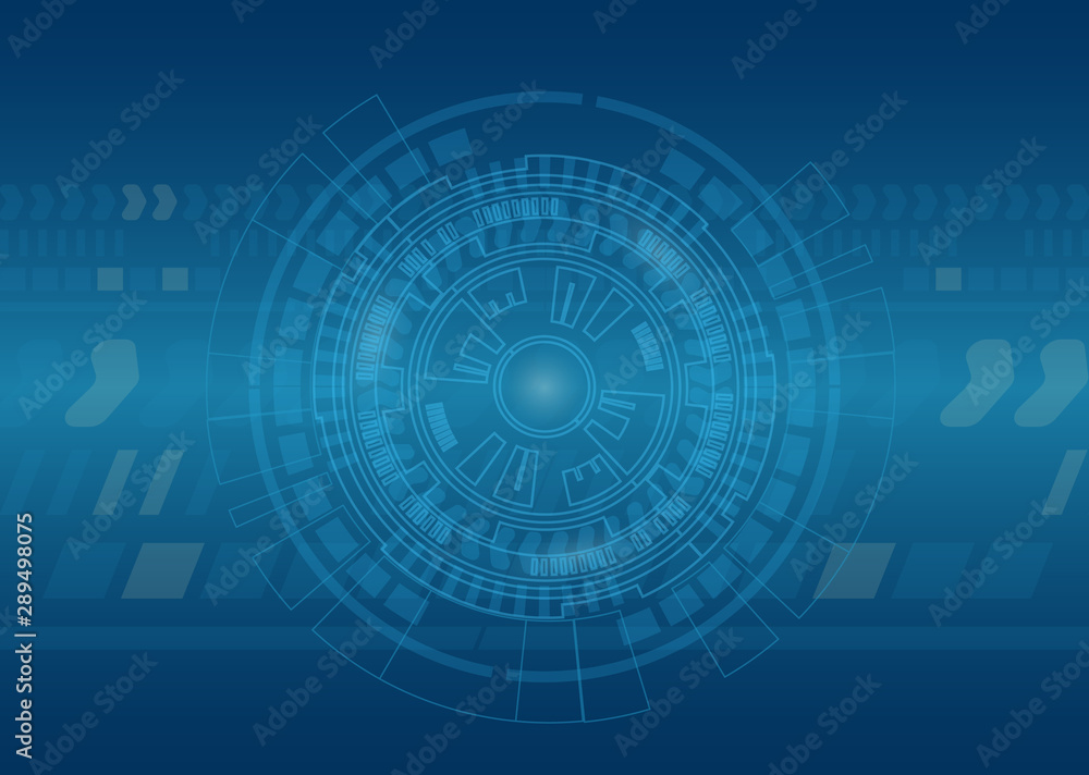 Obraz premium Abstract futuristic background on a blue background - vector illustration